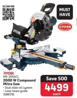 Makro Ryobi 2000 W Compound Mitre Saw offer