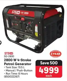 Makro Steco 2800 W 4-Stroke Petrol Generator offer