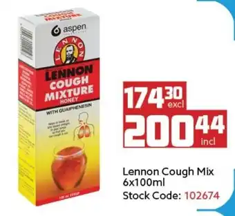 Africa Cash and Carry Lennon Cough Mix 6x100ml offer