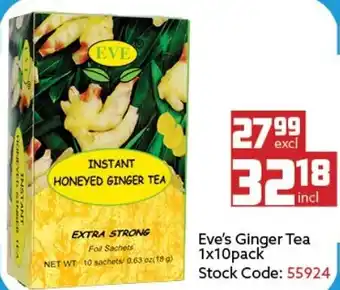 Africa Cash and Carry Eve's Ginger Tea 10Pack offer