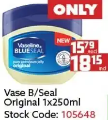 Africa Cash and Carry Vaseline Blue Seal Original 250ml offer