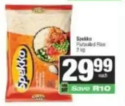 Spar Spekko parboiled rice offer