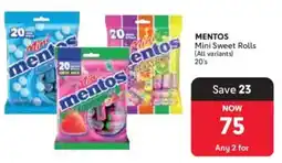 Makro Mentos Mini Sweet Rolls offer