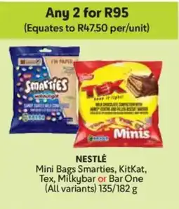Makro Nestlé Mini Bags Smarties, KitKat, Tex, Milkybar or Bar One offer