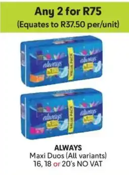 Makro Always Maxi Duos offer