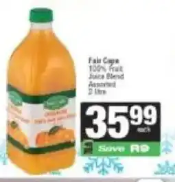 Spar Fair Cape 100% Fra Juice Blend offer