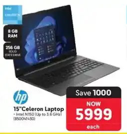 Makro Hp 15"Celeron Laptop offer