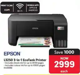 Makro Epson L3250 3-in-1 EcoTank Printer offer