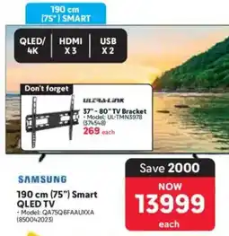 Makro Samsung 190 cm 75" Smart QLED TV offer