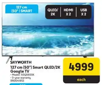 Makro Skyworth 127 cm 50" Smart QLED/2K Google TV offer
