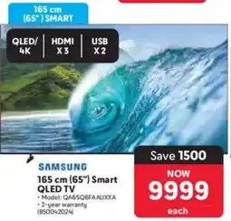 Makro Samsung 165 cm 65" Smart QLED TV offer