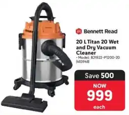 Makro Bennett Read Titan 20 Wet and Dry Vacuum Cleaner offer