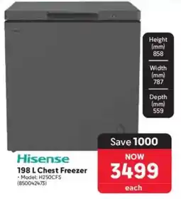 Makro Hisense Chest Freezer offer