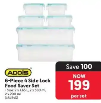 Makro Addis 4 Side Lock Food Saver Set offer