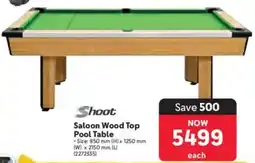 Makro Shoot Saloon Wood Top Pool Table offer