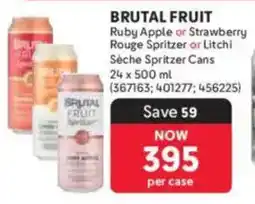 Makro Brutal Fruit Ruby Apple or Strawberry Rouge Spritzer or Litchi Sèche Spritzer Cans offer