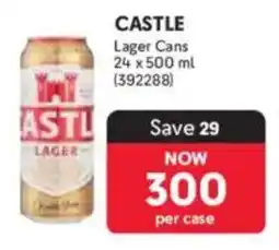 Makro Castle Lager Cans offer