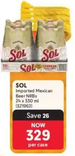 Makro Sol Imported Mexican Beer NRBs offer