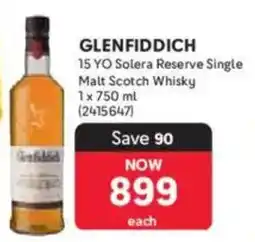 Makro Glenfiddich 15 YO Solera Reserve Single Malt Scotch Whisky offer