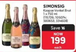 Makro Simonsig Kaapse Vonkel Brut offer