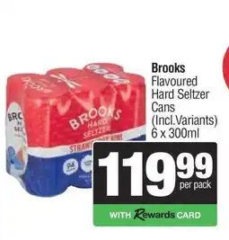 Spar Tops Brooks Flavoured Hard Seltzer Cans offer