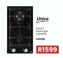 OK Furniture Univa 2 burner gas hob Black offer