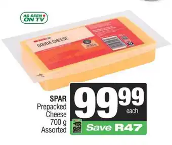 Spar SPAR Prepacked Cheese offer