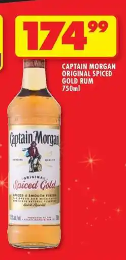 Shoprite CAPTAIN MORGAN ORIGINAL SPICED GOLD RUM 750ml offer