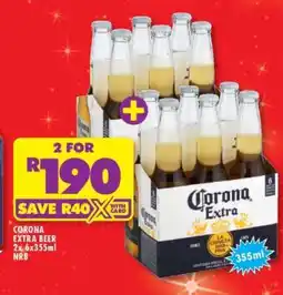 Shoprite CORONA EXTRA BEER 2x 6x355ml NRB offer
