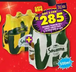 Shoprite Savanna Premium Dry/Angry Lemon Cider offer