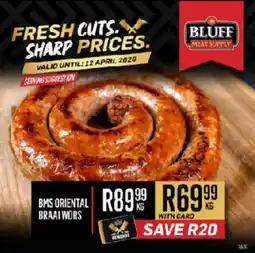 Bluff Meat Supply Bms oriental braai wors offer