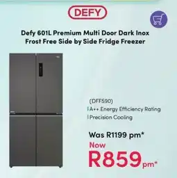 Teljoy Defy Premium Multi Door Dark Inox Frost Free Side by Side Fridge Freezer offer