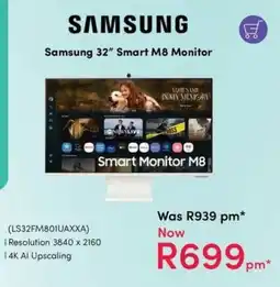 Teljoy Samsung 32" Smart M8 Monitor offer