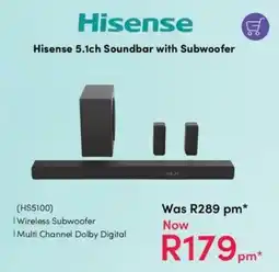 Teljoy Hisense 5.1ch Soundbar with Subwoofer offer