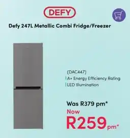 Teljoy Defy Metallic Combi Fridge/ Freezer offer