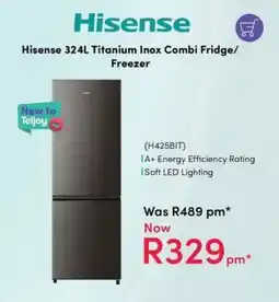 Teljoy Hisense Titanium Inox Combi Fridge/ Freezer offer