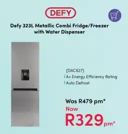 Teljoy Defy Metallic Combi Fridge/ Freezer with Water Dispenser offer
