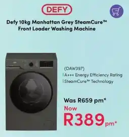 Teljoy Defy Manhattan Grey SteamCure Front Loader Washing Machine offer