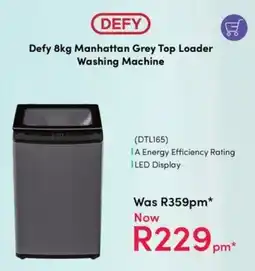 Teljoy Defy Manhattan Grey Top Loader Washing Machine offer