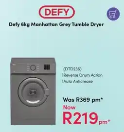 Teljoy Defy Manhattan Grey Tumble Dryer offer