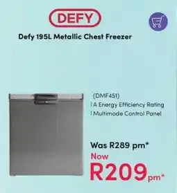 Teljoy Defy Metallic Chest Freezer offer