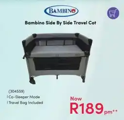 Teljoy Bambino Side By Side Travel Cot offer