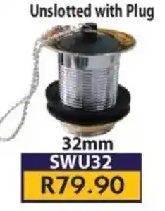 Laduma Hardware catalogue Basin Waste Unslotted with Plug offer