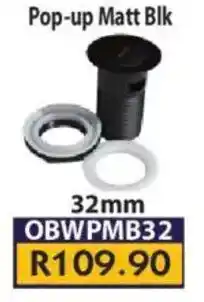 Laduma Hardware catalogue Pop-up Matt Blk Basin Waste offer