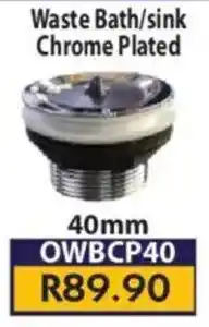 Laduma Hardware catalogue Waste Bath/ Sink Chrome Plated offer