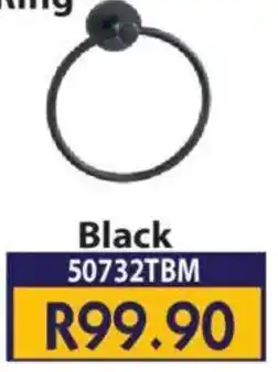 Laduma Hardware catalogue Towel Ring Black offer