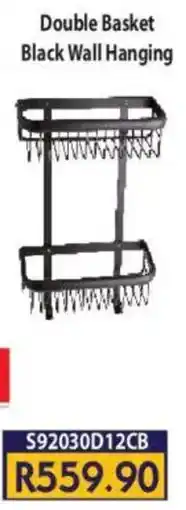 Laduma Hardware catalogue Double Basket Black Wall Hanging offer