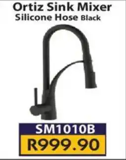Laduma Hardware catalogue Ortiz Sink Mixer Silicone Hose Black offer