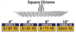 Laduma Hardware catalogue Ortiz Shower Rose Square Chrome offer
