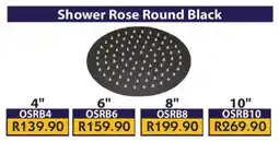Laduma Hardware catalogue Shower Rose Round Black offer